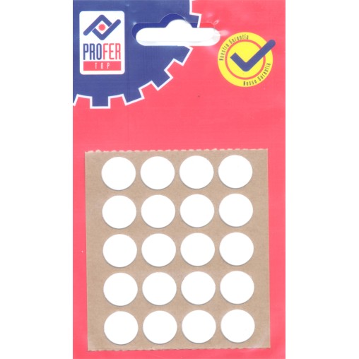TAPON ADHESIVO BLANCO BL 20 PZ - 13 MM