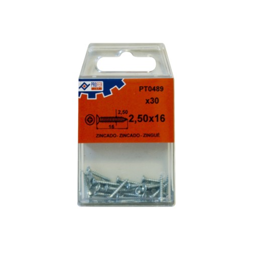 TIRAFONDO C/PLANA POZI ZN C/30 - 2,5X16 MM