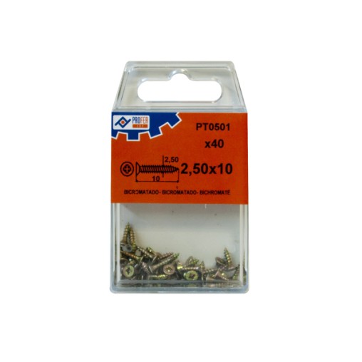 TIRAFONDO C/PLAN POZI BIC C/25 - 2,5X25 MM