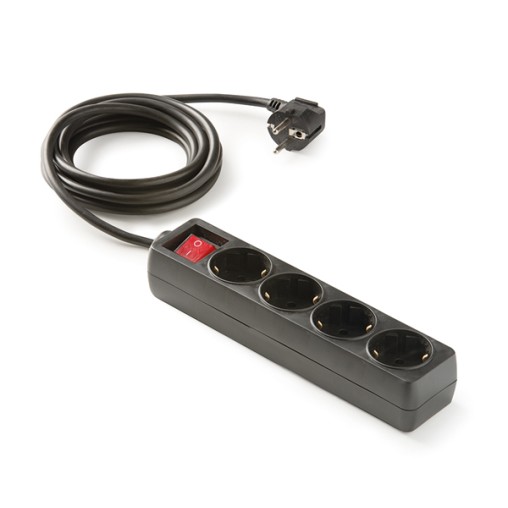 BASE MULTIPLE 4TOMAS TT NEGRO C/INTER - 1,5 M