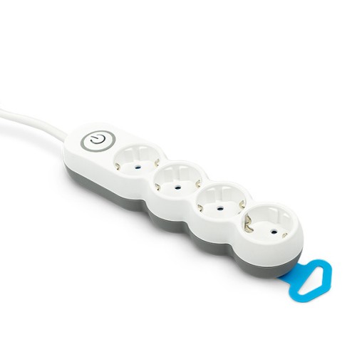 BASE MULT 4T ENCHUFE PLANO C/INTERRUPTOR - 1,4 M