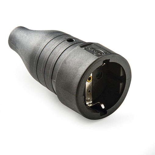 BASE AEREA TT 16A IP44 GOMA NEGRO - 16 A