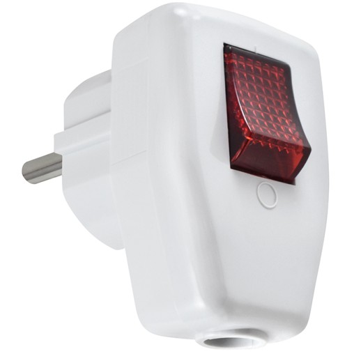 CLAVIJA SCHUKO LAT C/INTERRUP 16A BL - 4,8 MM