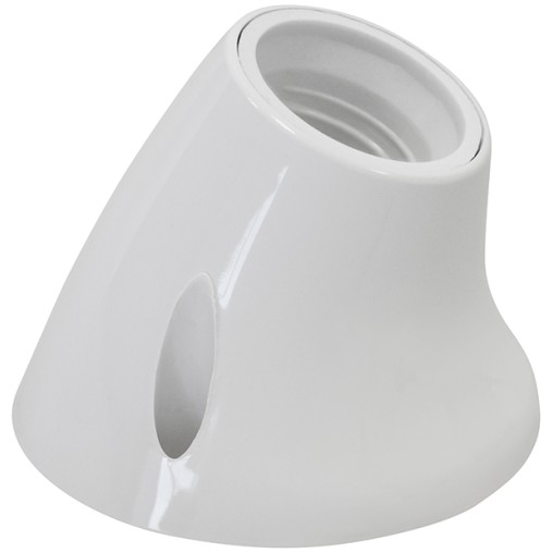 PORTALAMPARAS ZOCAL CURVO E27 BL - 250 V