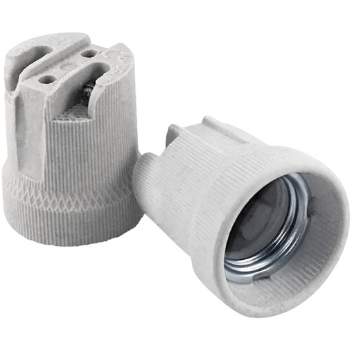 PORTALAMPARAS OBRA CERAMICO ROSCADO E27 - 250 V
