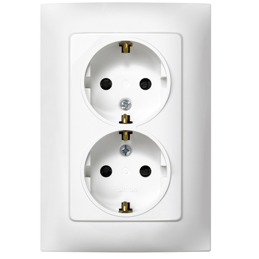 BASE ENCHUFE EMPOTRAR BLANCO DOBLE - 16 A