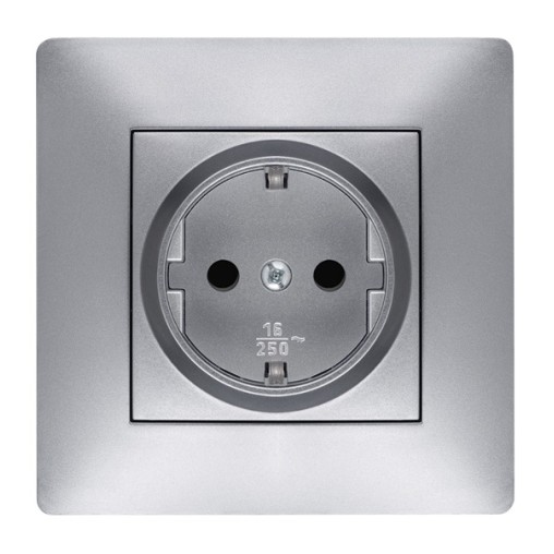 BASE ENCHUFE EMPOTRAR ALUMINIO - 16 A