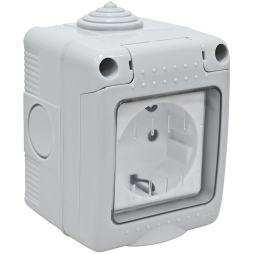 BASE SUPERFICIE ESTANCO SCHUKO CON TT - 16 A