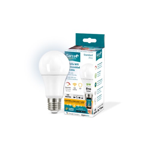 LAMPARA LED WIFI E27 LN REGULABLE 810LM - 9 W