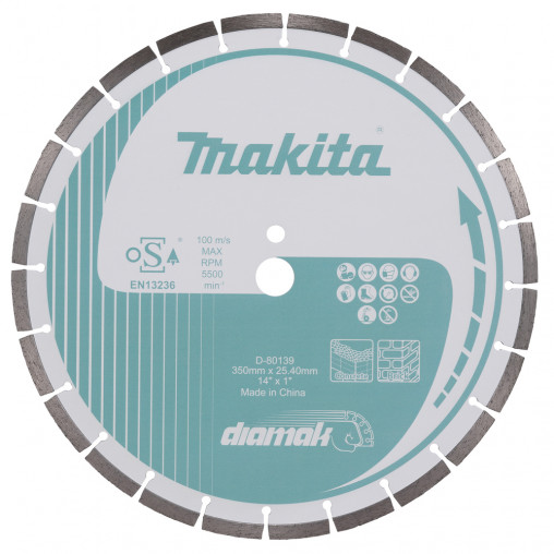 D-80139 Rueda de diamante 350 x 25,40 mm