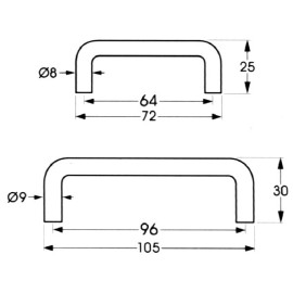 TIRADOR EPOXI GRIS - 96 MM