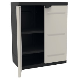 ARMARIO RESINA 2 PUERTAS BAJO NGR - 70X44X88