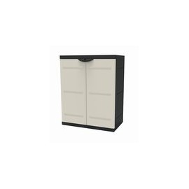 ARMARIO RESINA 2 PUERTAS BAJO NGR - 70X44X88