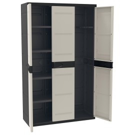 ARMARIO RESINA 3 PUERTAS 4 BAL NGR - 105X44X176