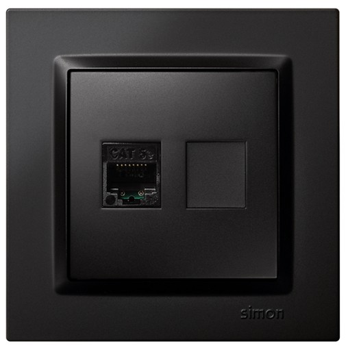 TOMA RJ45 CAT 5E NEGRO