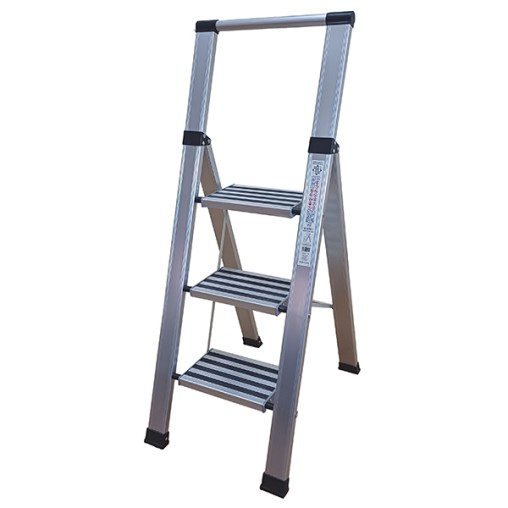 ESCALERA DOMESTICA ALU 3 PELDAÑOS - 100X40X120