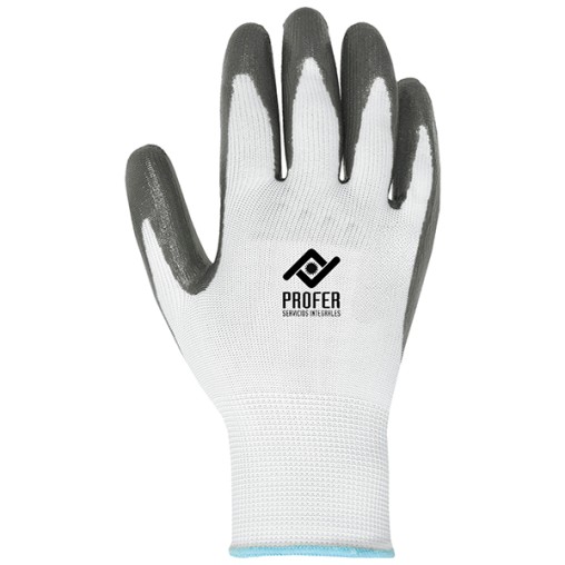  GUANTE DE NITRILO BLANCO/GRIS B/6
