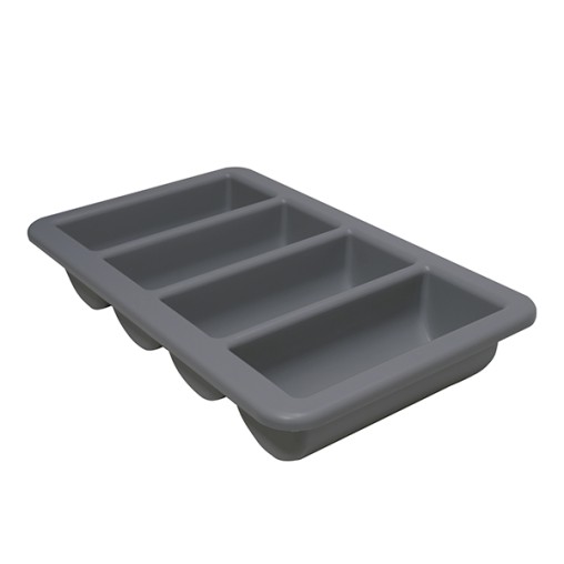 PORTACUBIERTOS PROFESIONAL PP 4 CAVIDADES GRIS