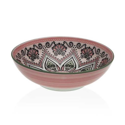 ENSALADERA PORCELANA ROSA SET-6