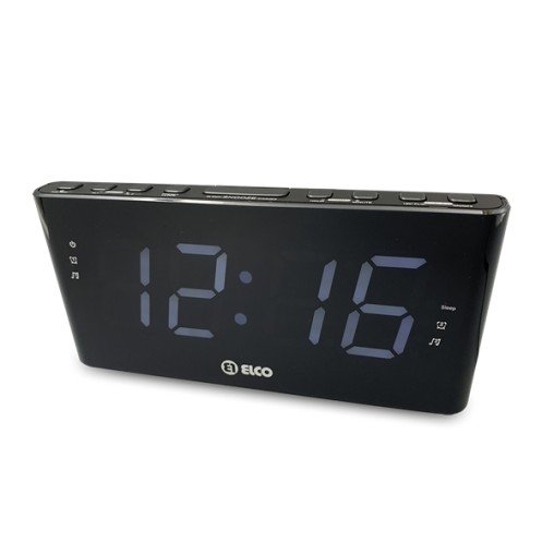 RADIO RELOJ, PROYECTOR 20 MEMORIAS, NEGRO, 2 ALARM - 100X40X120