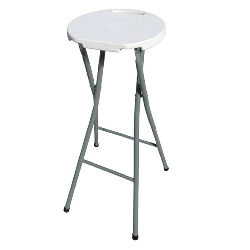 PACK 2 TABURETES REDONDOS PLEGABLES BLANCOS