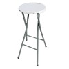(2 u.) PACK 2 TABURETES REDONDOS PLEGABLES BLANCOS