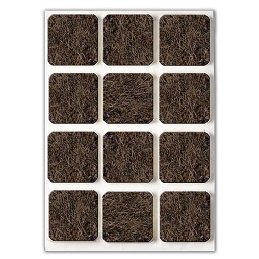 FIELTRO ADHESIVO MARRON BL20 - 17X17MM