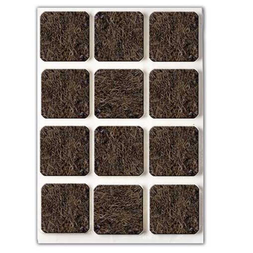 FIELTRO ADHESIVO MARRON BL12 - 22X22 MM