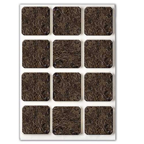 FIELTRO ADHESIVO MARRON BL6 - 30X30 MM