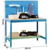 BANCO TRABAJO C/ PANEL HTAS - 144X120X60