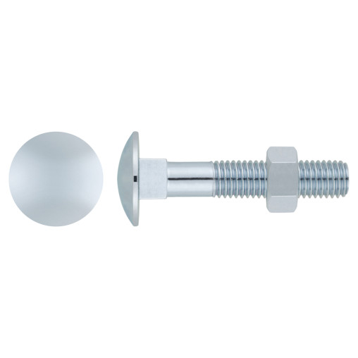 DIN 603/934 - TORNILLO + TUERCA. ZINC 06X130 ( 100 u.)