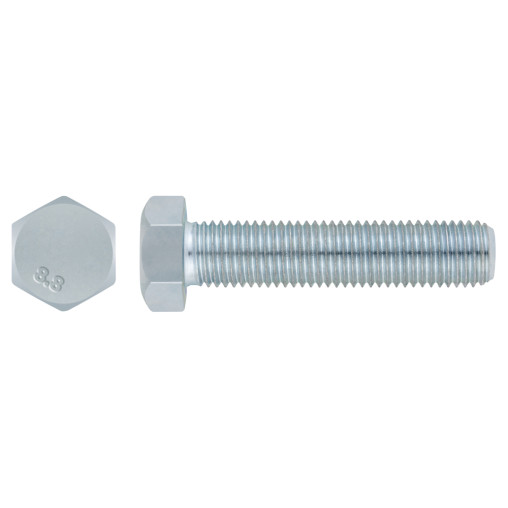 V 933 - TOR. HEXAGONAL DIN 933. ZINC 08X016 ( 8 u.)