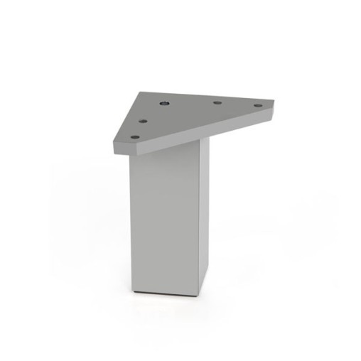 (4 u.)  PATA MESA ALUMINIO MATE ABS - 40X80 MM