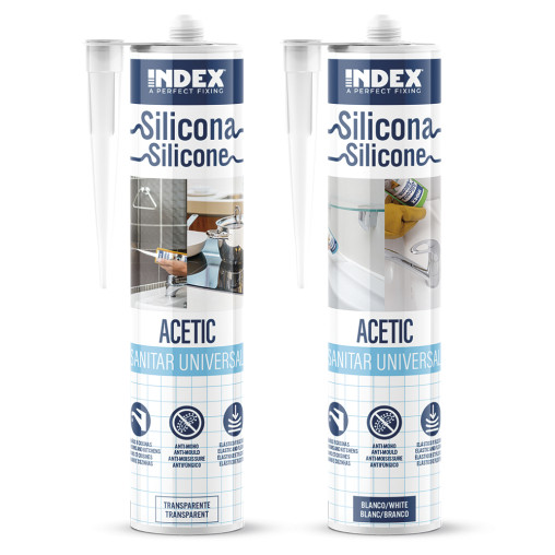 SI-UNS - SILICONA ACETIC SANITAR UNIVERSAL 280-TRANSP ( 12 u.)