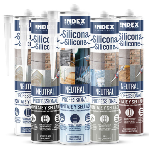 SI-PR - SILICONA NEUTRA PROFESSIONAL 280-MARRON ( 12 u.)