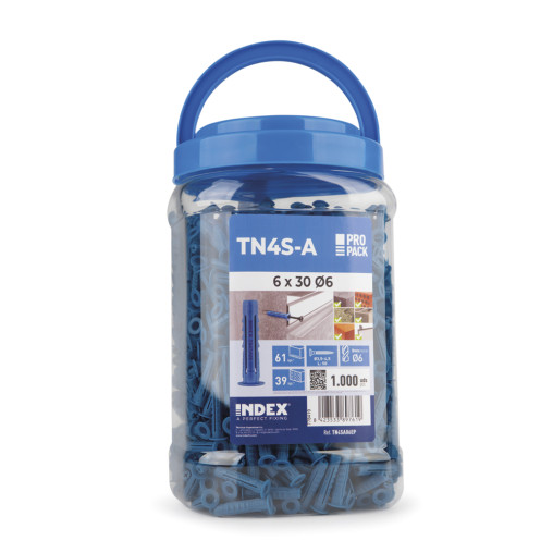 TN4S-A EP - TACO TN4S-A COLLARÍN ANCHO EN BOTE PLÁSTICO 06X030E