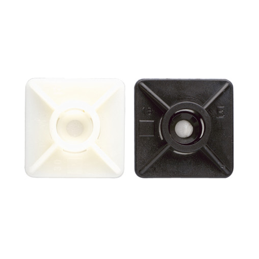 BN-BA NEGRO - BASE DOS VIAS ADHESIVA PARA BRIDA 19,0X19,0 ( 100 u.)