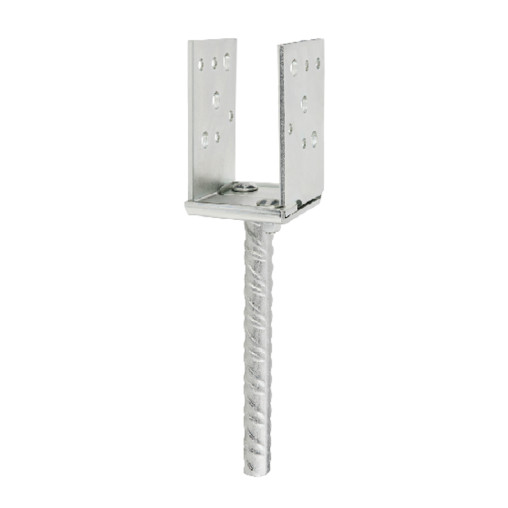 APUEZ - ANCLAJE POSTE U ANCHO REGUL EMPOTRAR.ZINC 71-131X110X20