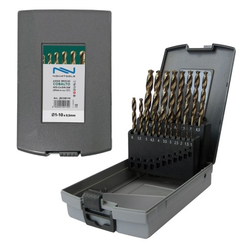 JBCOB110 JGO. BROCAS DIN-338N HSS-CO 1-10 x 0,5 mm.