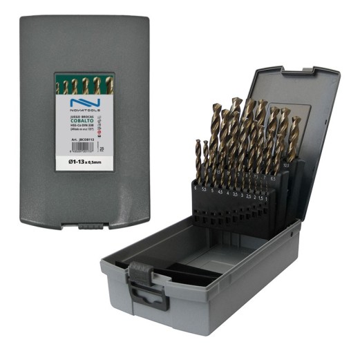 JBCOB113  JGO. BROCAS DIN-338N HSS-CO 1-13 x 0,5 mm.