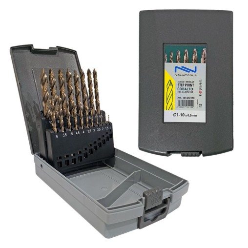 JBCOM110 JGO. BROCAS MULTI STEP DIN-338N HSS-CO 1-10 x 0,5