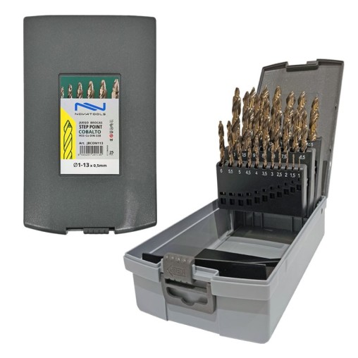 JBCOM113 JGO. BROCAS MULTI STEP DIN-338N HSS-CO 1-13 x 0,5