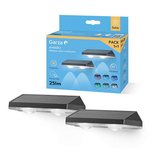 APLIQUE SOLAR LED AMARU GARZA