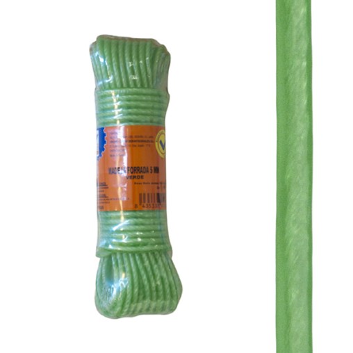 CUERDA PE FORRADA 5 MM VERDE