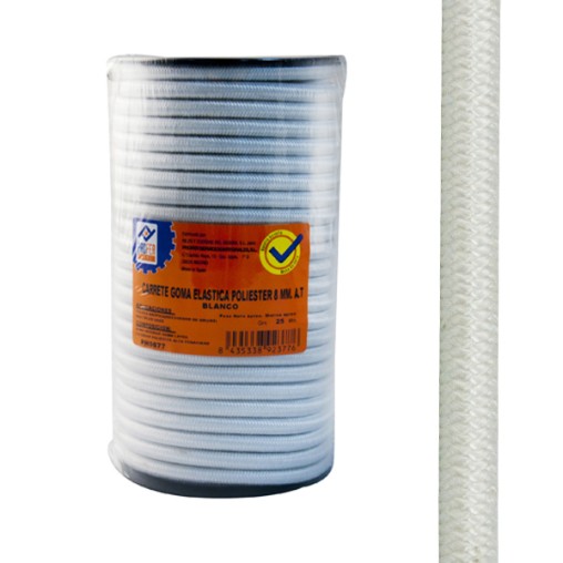 GOMA ELASTICA CARRET.8MM BLANC