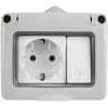 CONMUTADOR Y BASE SUPERFICIE ESTANCO SCHUKO C/TT