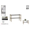 ESTANTERIA METAL BAMBU 2 BAL