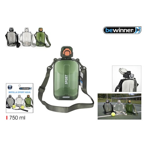 BOTELLA CANTIMPLORA AGUA C/COLGADOR SURT