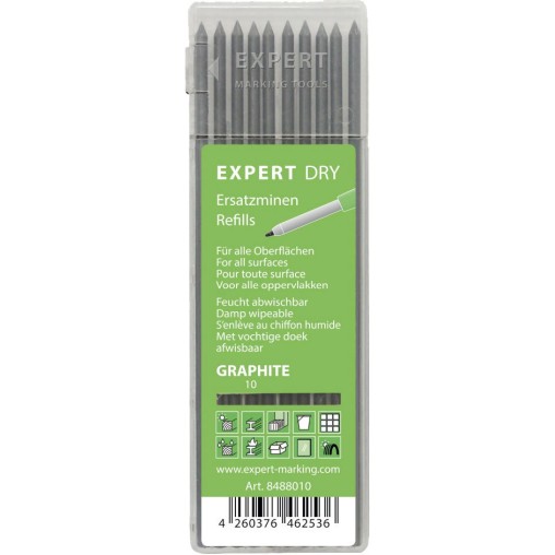 Estuche de 10 Minas Graphite EK-8488010 | Recambio para Marcaje Prof.