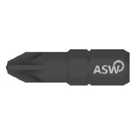ASW -  PUNTAS PZ POZIDRIV CORTAS PZ 3  x 25 mm. PROFESIONAL